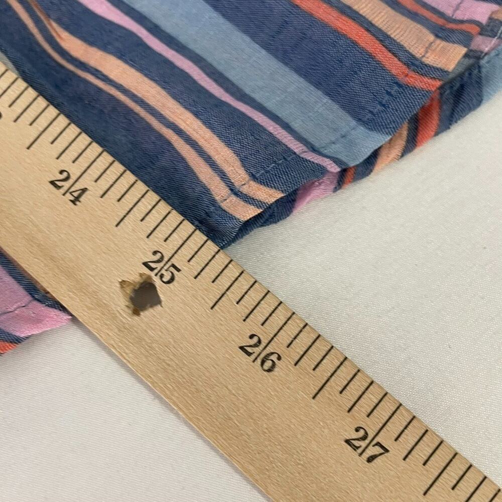 Ruby Rd Button Front Blouse Top M Multicolor Stri… - image 6